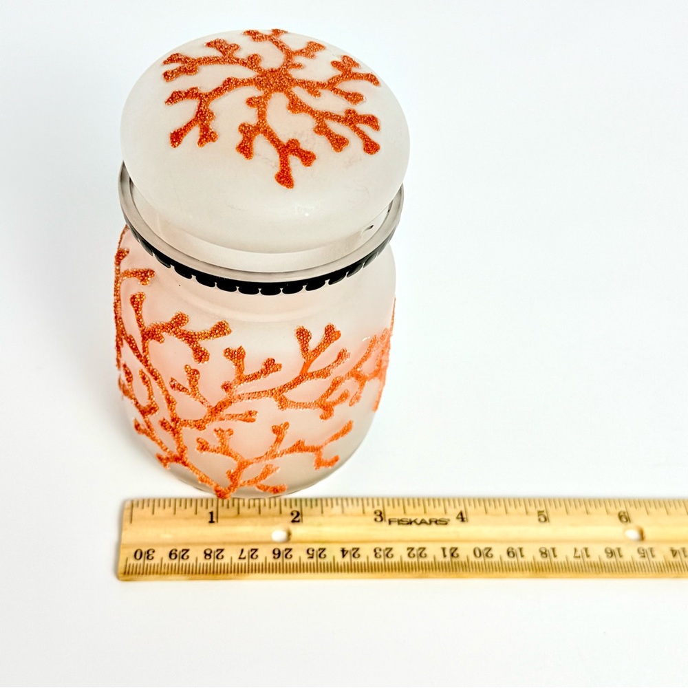 Antique English Thomas Webb & Sons Coralene Frosted Glass Dresser Jar c.1920 - Picture 15 of 16